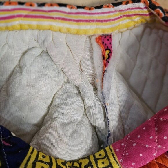 Vintage 60s Elephant Bell Bottom Pants Womens Size XS Quilted Groovy Pink Orange - Picture 3 of 4